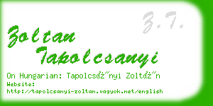 zoltan tapolcsanyi business card